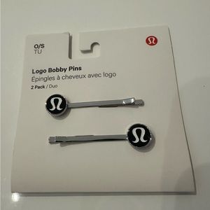 NWT Lululemon set of 2 Bobby pins. Silver & black